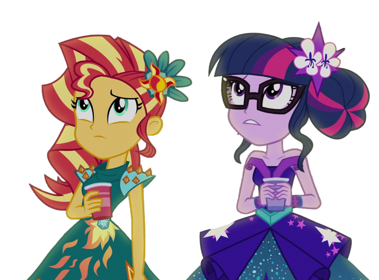 Sci Twi and Sunset Shimmer png by Coenisawesome on DeviantArt