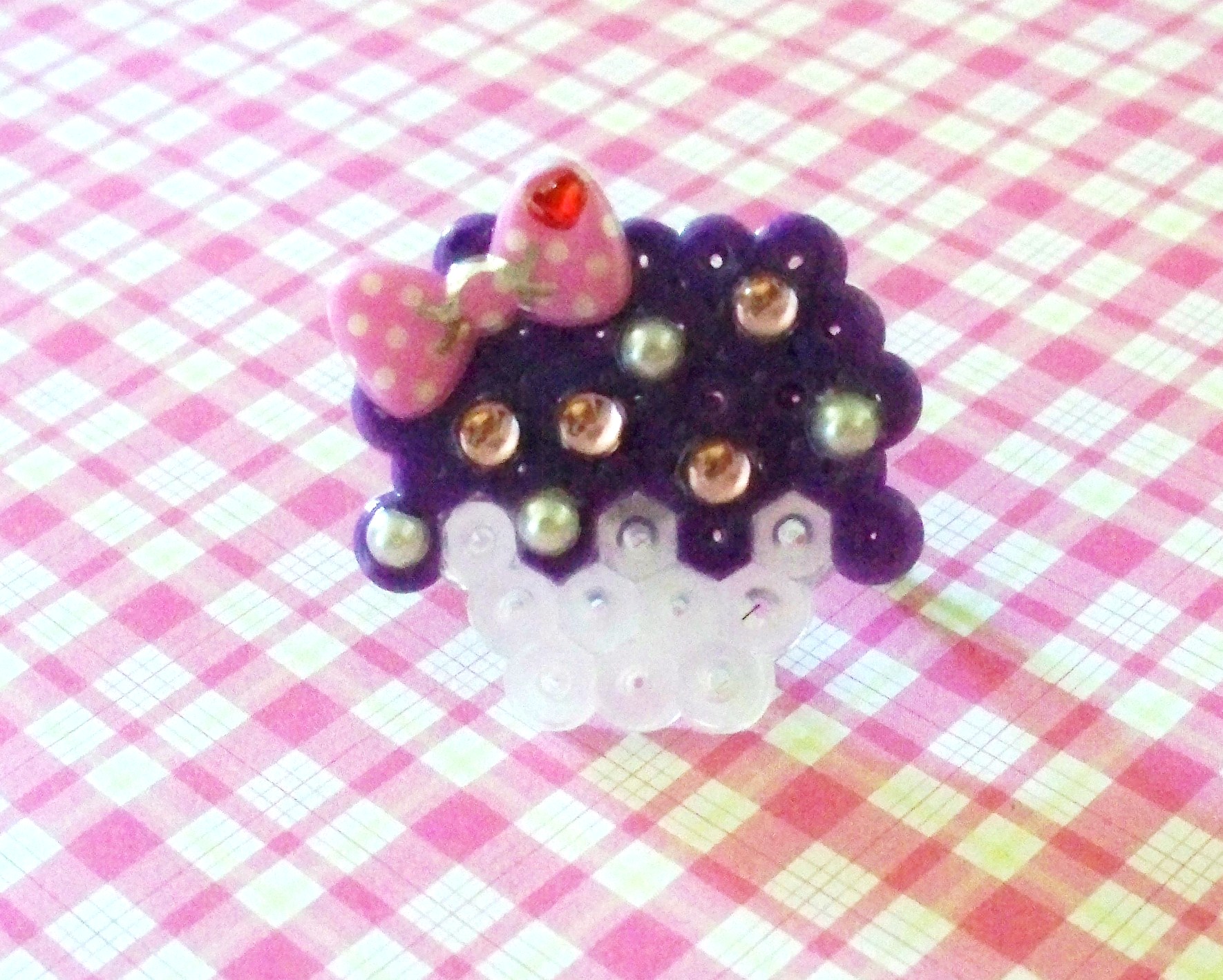 Perler Bead Cupcake Ring