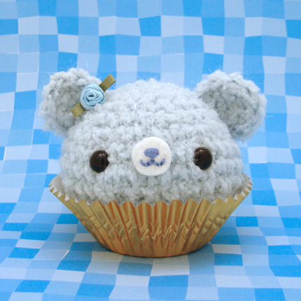 Blue Icing Cupcake Bear