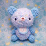 Baby Blue Bear with Custom Bib