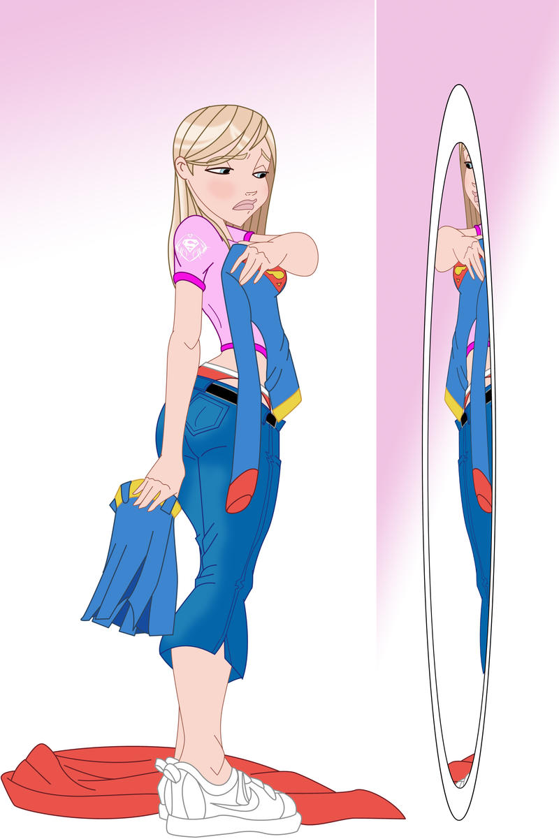 supergirl by a mirror by Tompach on DeviantArt