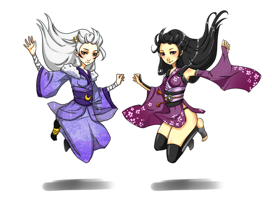 Commission: Kimono Duo