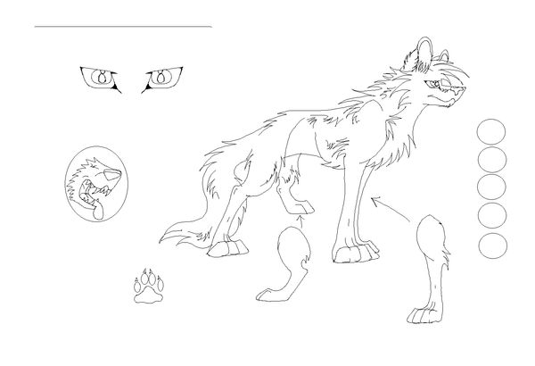 Free Wolf Lineart 24