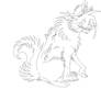 Free Happy Wolf Lineart