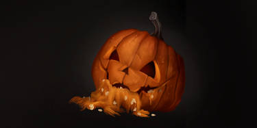 A pumpkin corpse