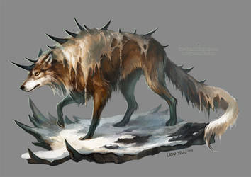 spiked wolf by len-yan