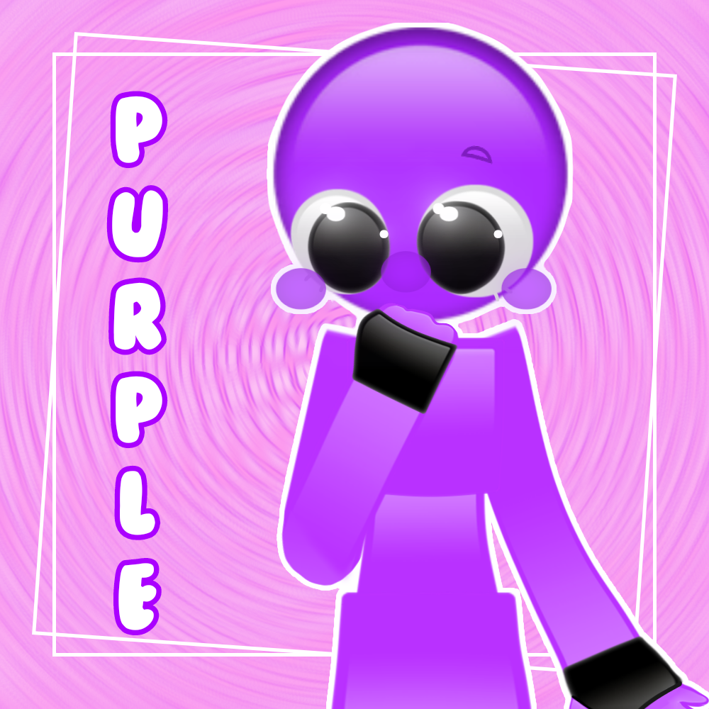 Purple from rainbow friends as a human by macandcheese553 on DeviantArt