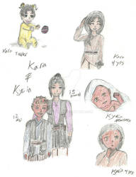 Star Wars OCs Kara and Kycin Through the Years