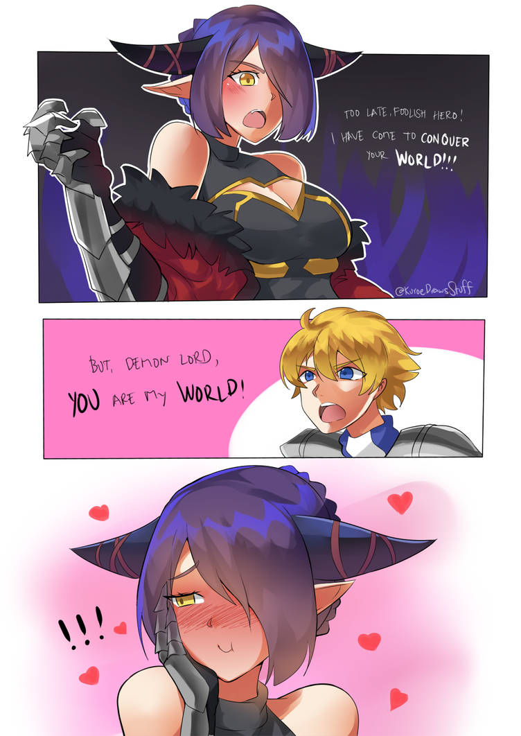 Hero vs Demon Lord by KuroeArt on DeviantArt