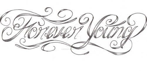 Forever Young custom tattoo