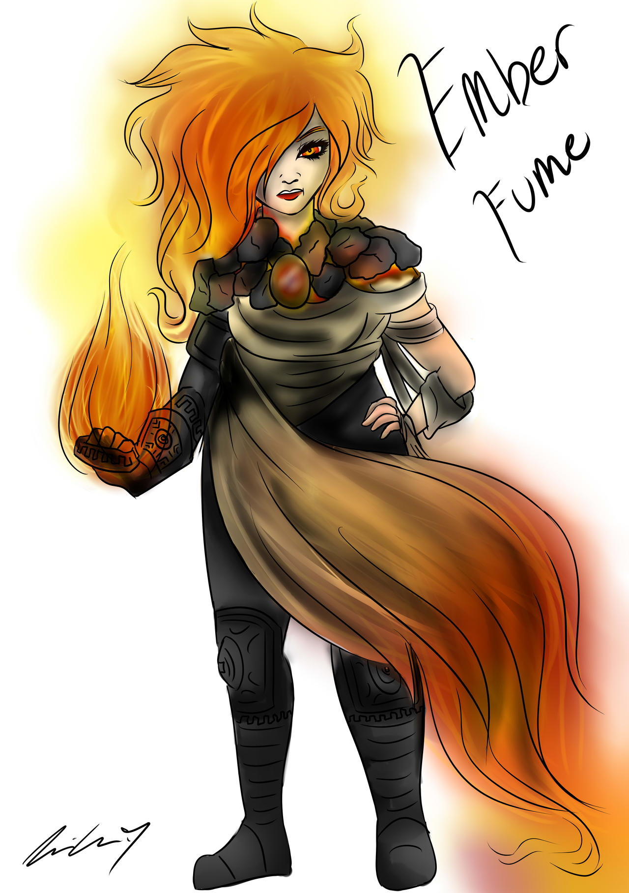 Emberfire Robe Ember Flames by NIGHTMAREFEAST on DeviantArt