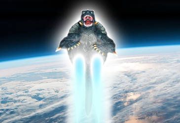 Gamera Flying in Space!