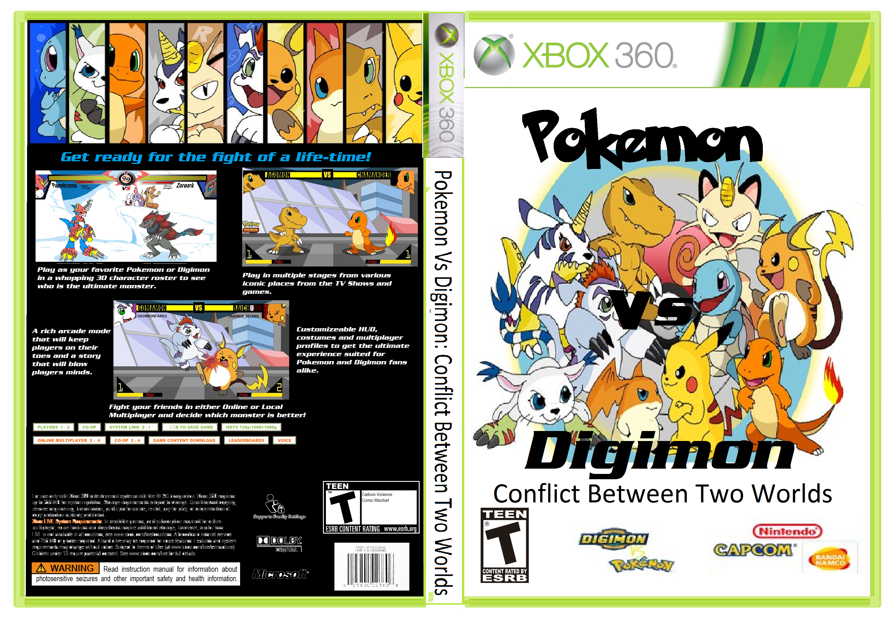 Pokemon Vs Digimon CbTw: Xbox 360 Boxart by SyntheticShark on DeviantArt