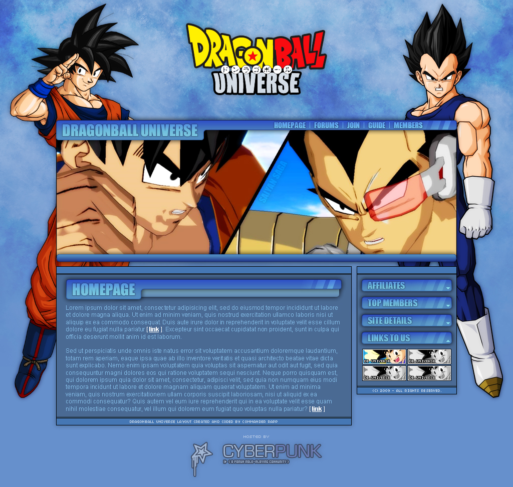 DB Universe v1.0 - Layout