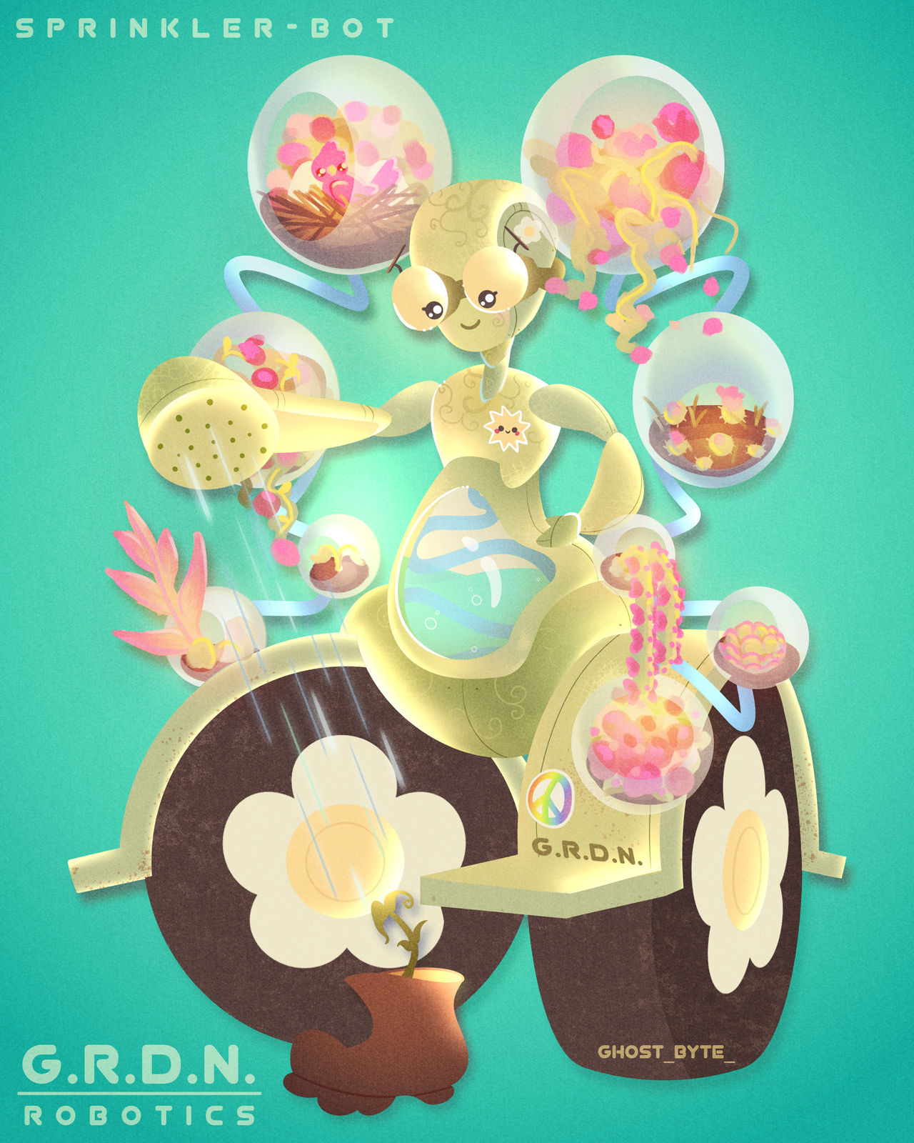 Sprinkler-bot by gh0stbyt3 on DeviantArt