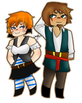 Chibi Pirates .:Commish:. by Graceafur