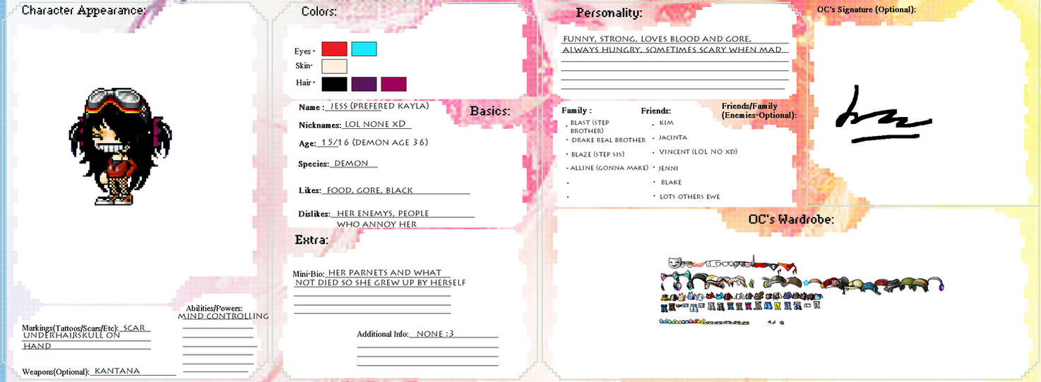 Oc Design Notes oc reference sheet owo by Jessie24120 on DeviantArt