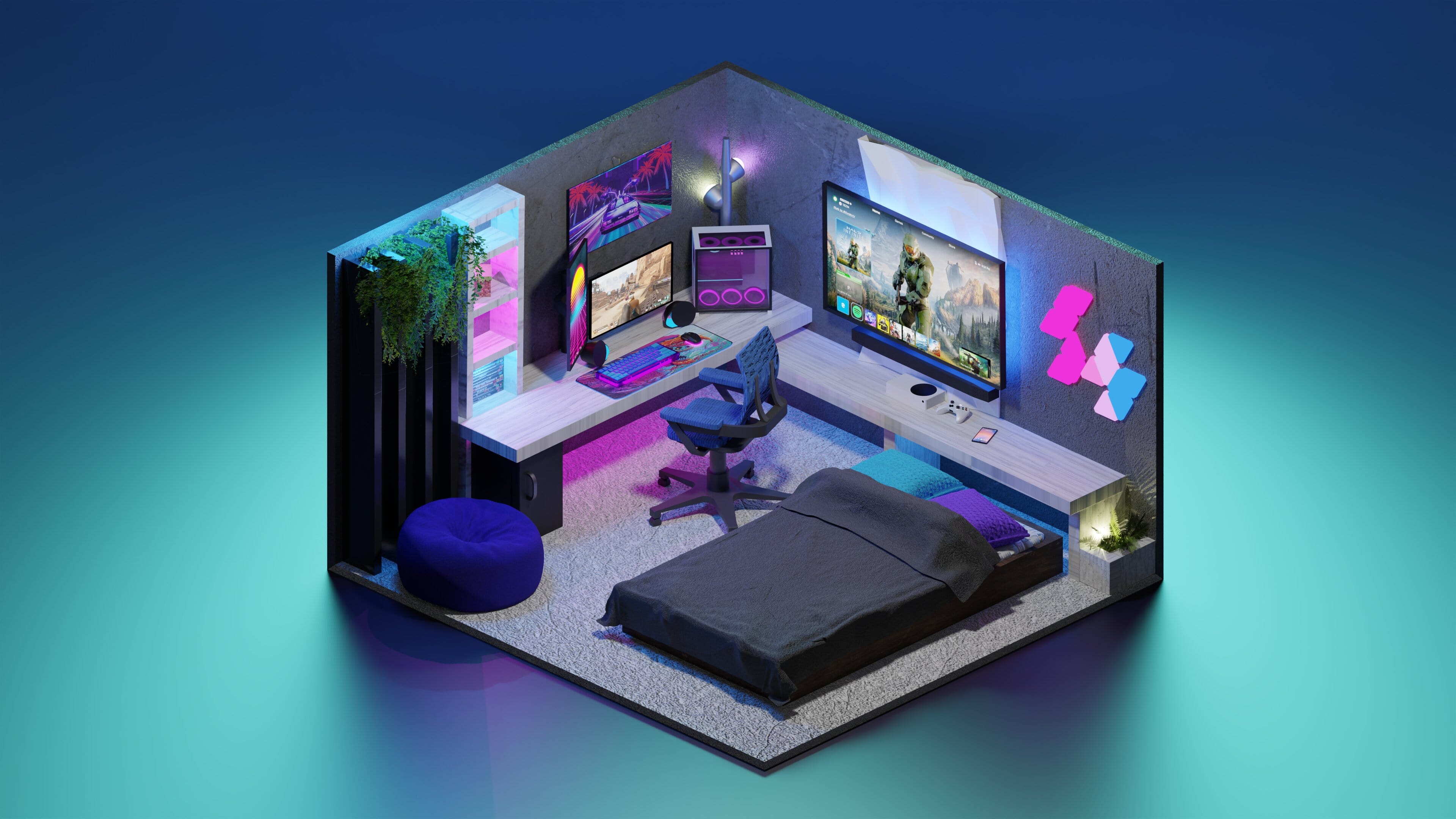 Blender Gaming Room by BRuh7745 on DeviantArt