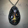Tentacled Iridescent Glass Necklace