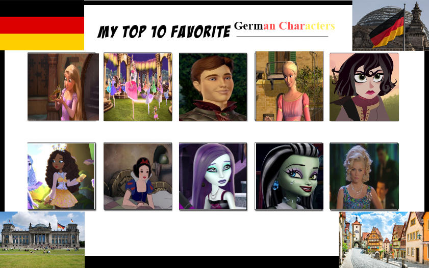 Top 10 German Characters by Glory12383 on DeviantArt