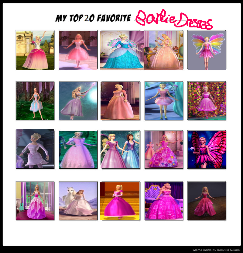 Forstyrre Begrænse race Top 20 Barbie Dresses 1 by Glory12383 on DeviantArt
