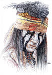 Johnny Depp as Tonto ( The Lone Ranger) by Artopolosis