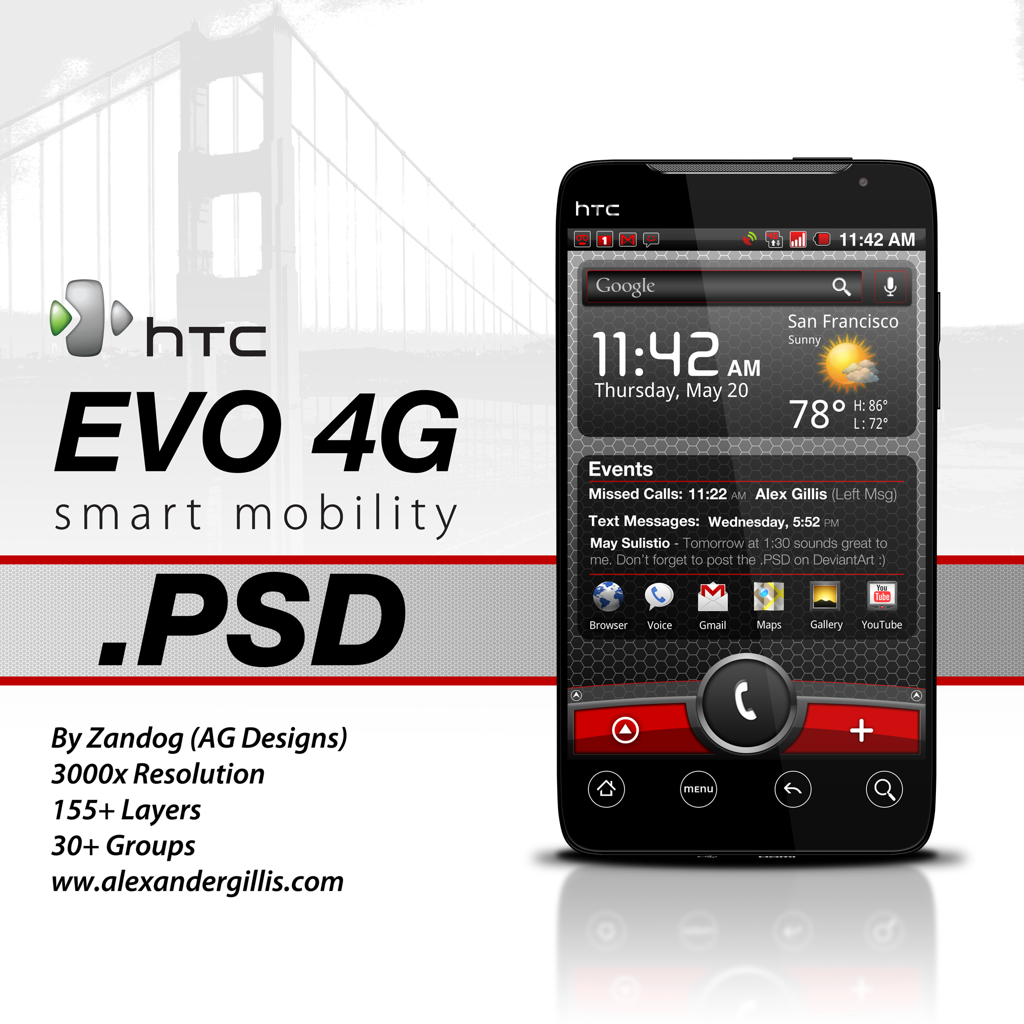 HTC EVO 4G .PSD