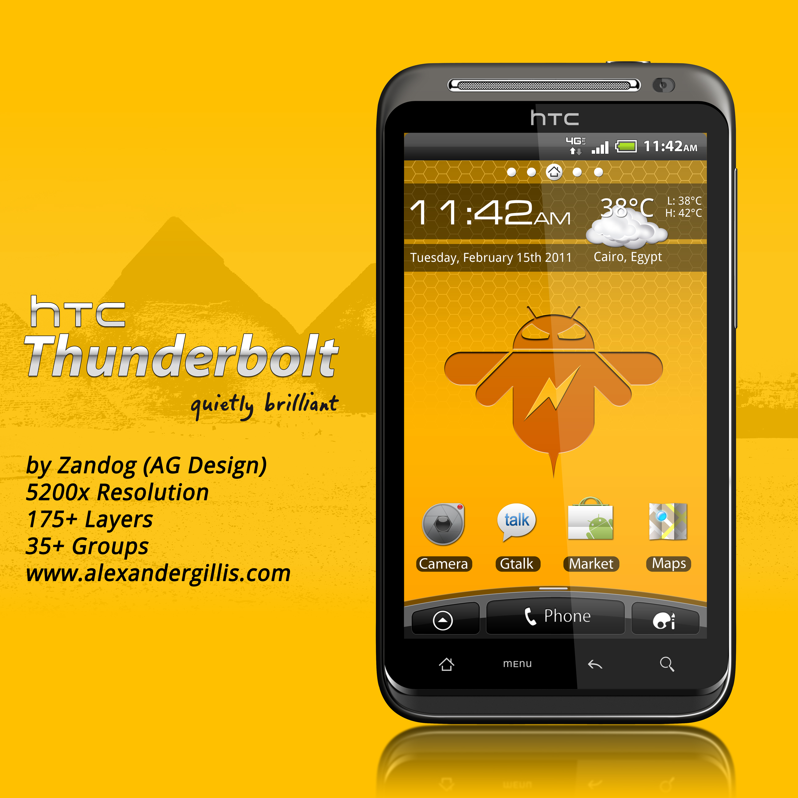 HTC Thunderbolt .PSD