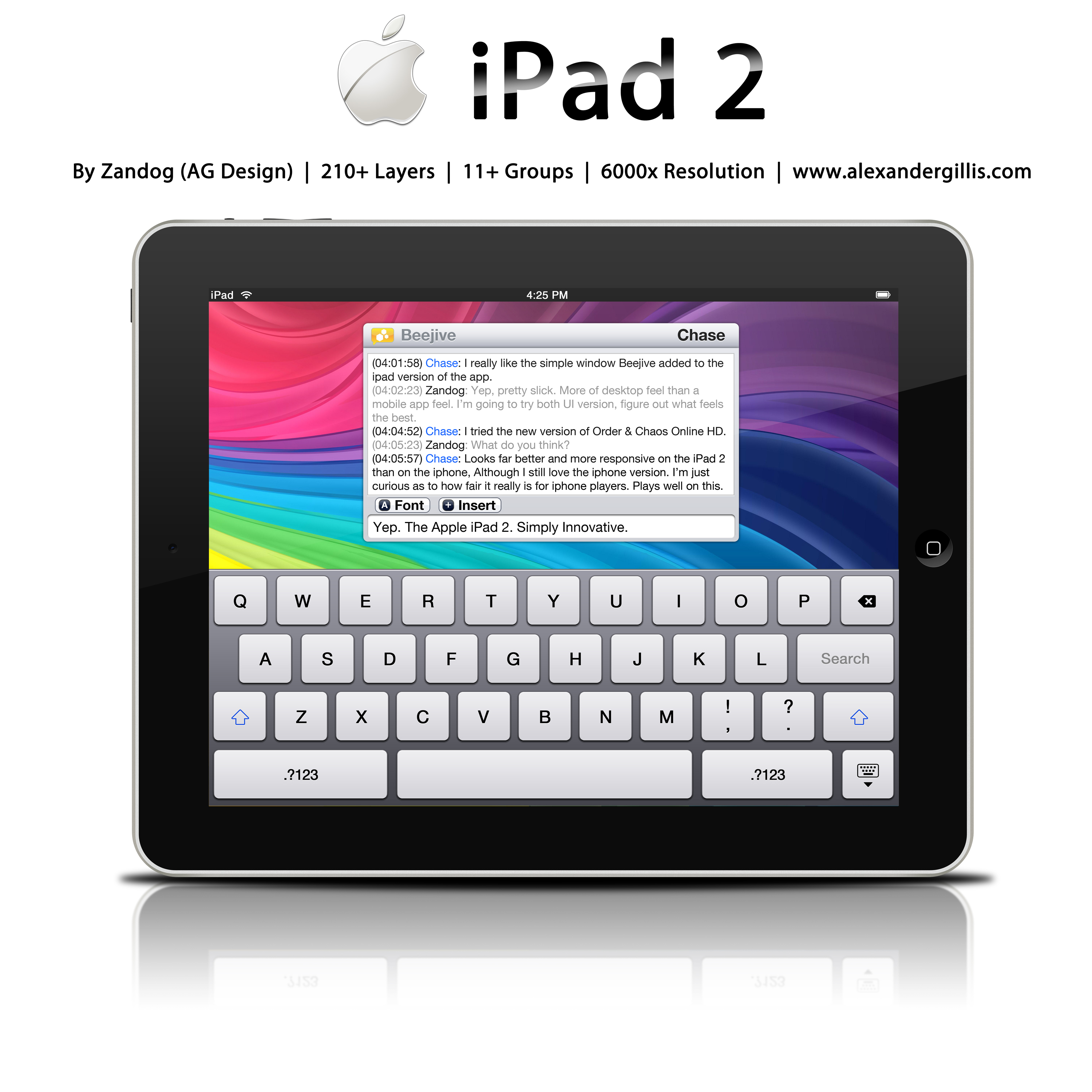 Apple iPad 2 .PSD