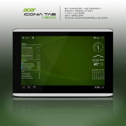 Acer Iconia Tab A500 .PSD by zandog