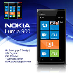 Nokia Lumia 900 .PSD