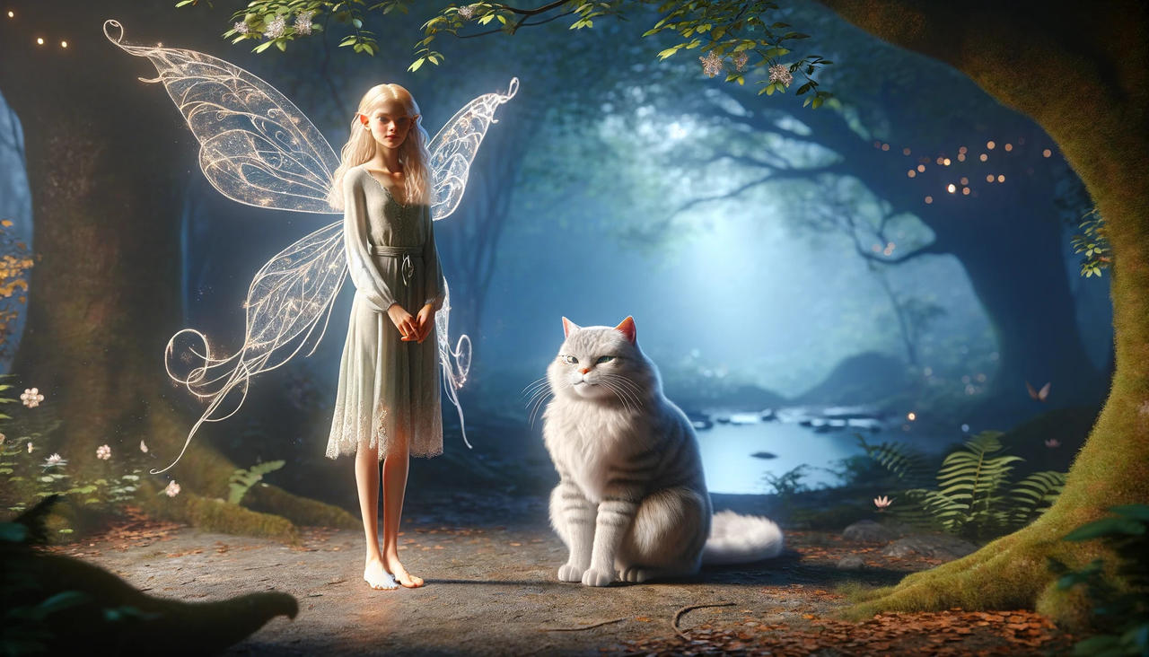 Fair Cat Fairy and cat by KarissaR23 on DeviantArt