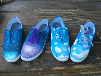 Galaxy and Cloud shoes