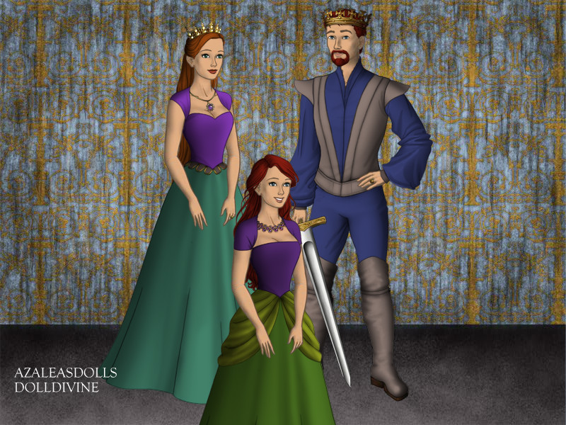 King Triton, Queen Athena, and Princess Ariel.