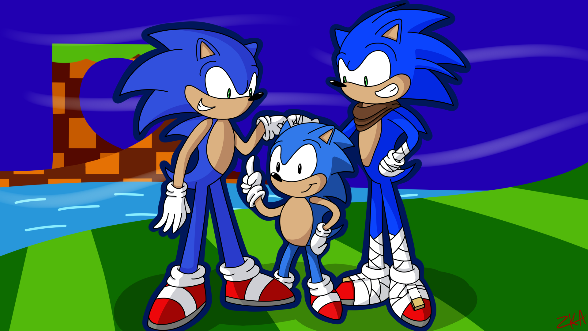 Sonic Generations Tribute Fan Art with Sonic and Tails