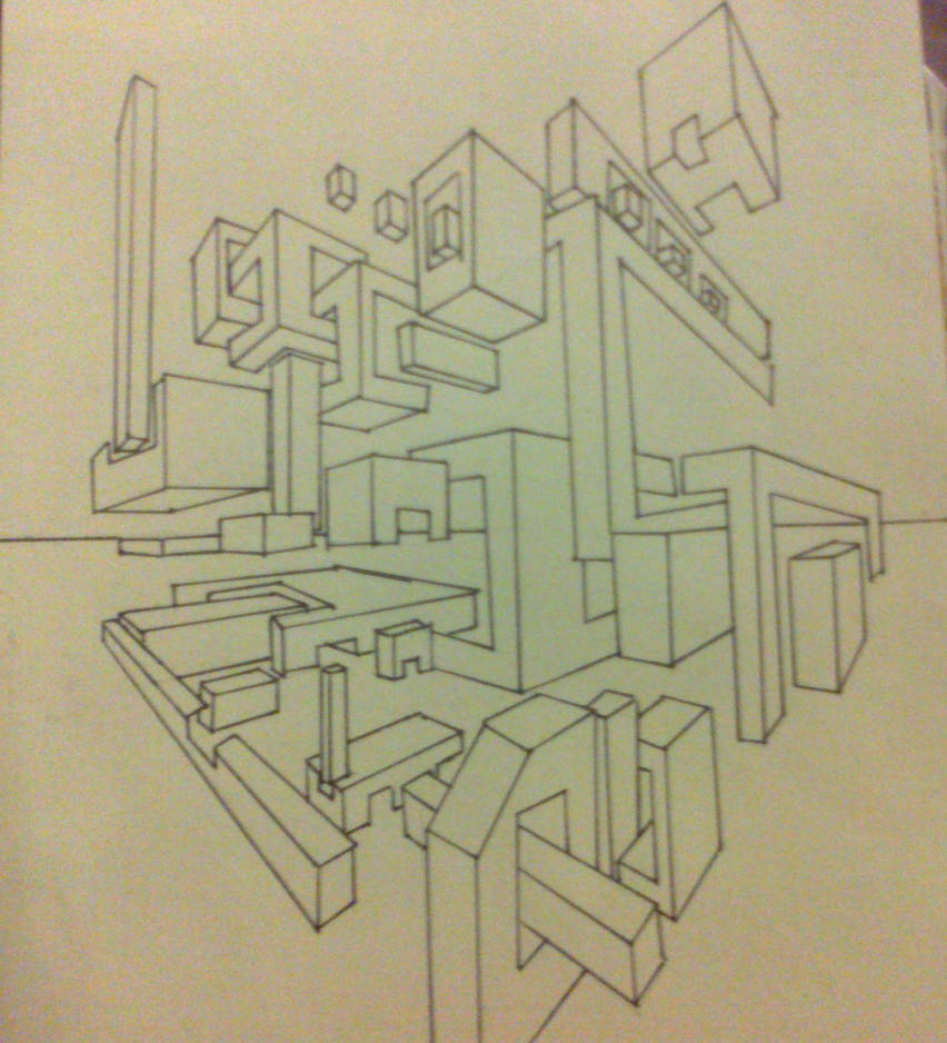 Two-Point Perspective Project I had to do for Art. by EmpressOfTheWorld ...
