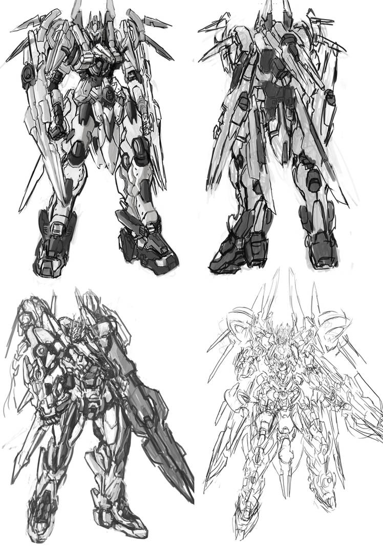 Mech variations sketch by Frost7 on DeviantArt