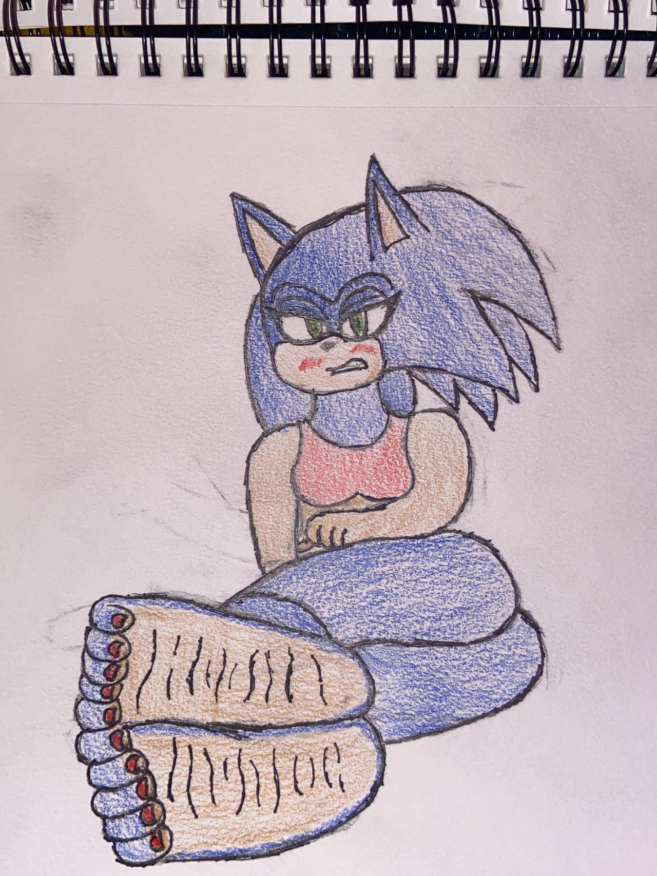 Female sonic feet tease remake by TheWarrior360 on DeviantArt