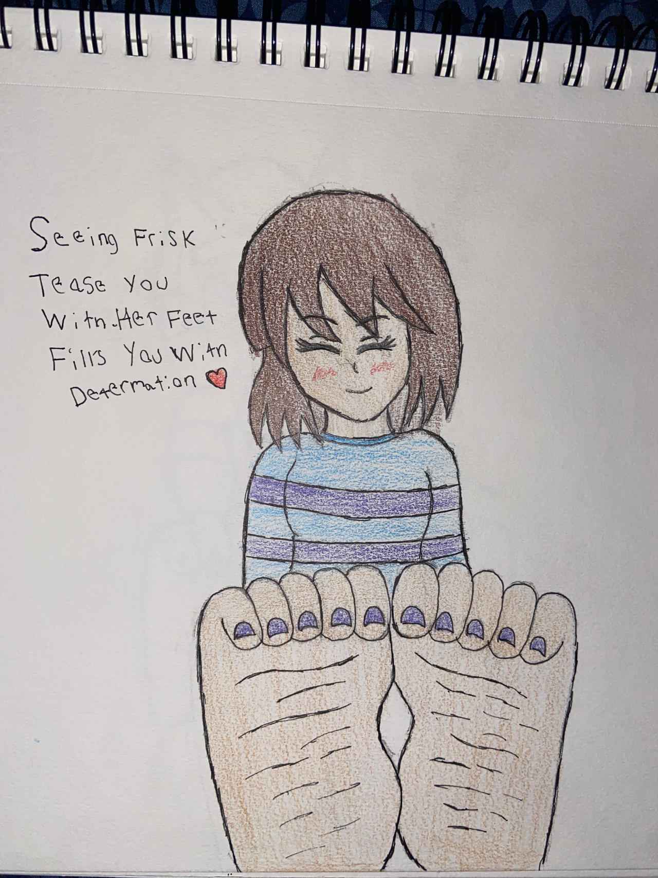 Frisk feet tease by TheWarrior360 on DeviantArt