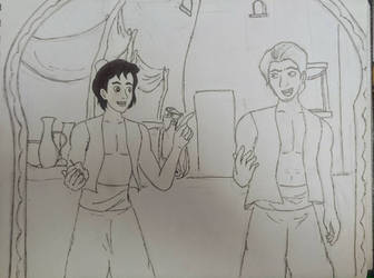 (Commission) Aladdin and Eugene