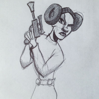 Princess Leia Doodle