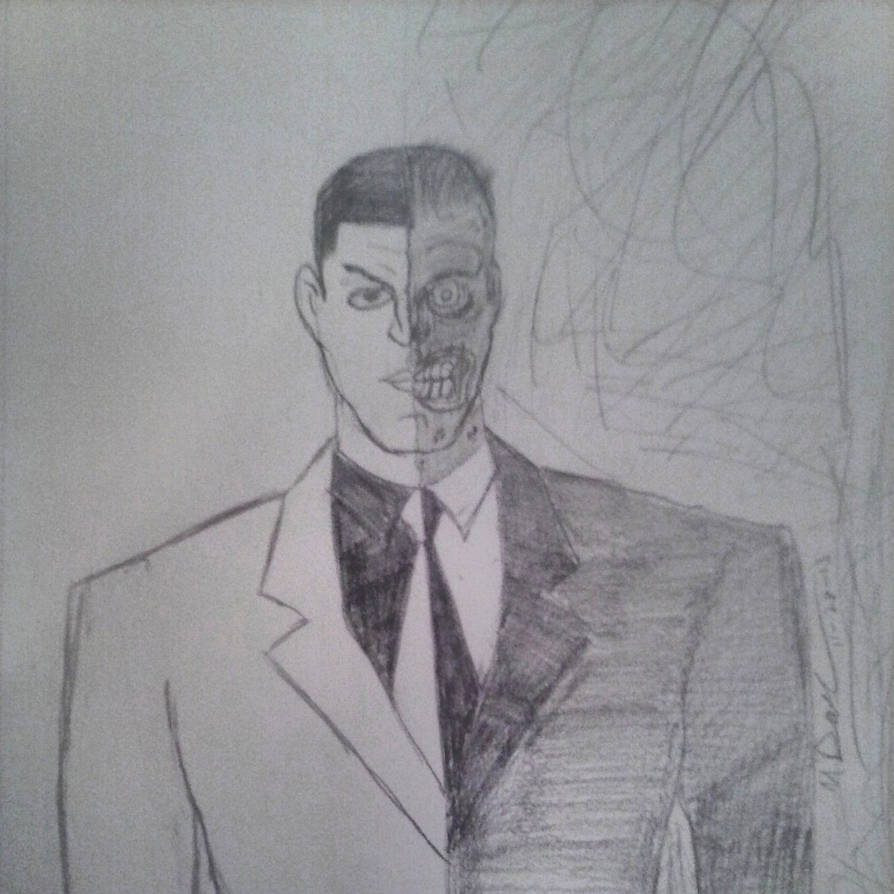 Two-Face Sketch by The-Halfrican on DeviantArt