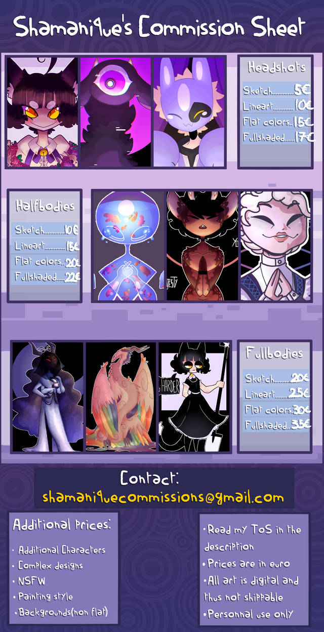 Commission Sheet and ToS [OPEN]
