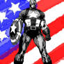 Captain America Black and White