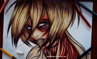 Female titan [Annie Leonhardt] by DoreiShounen