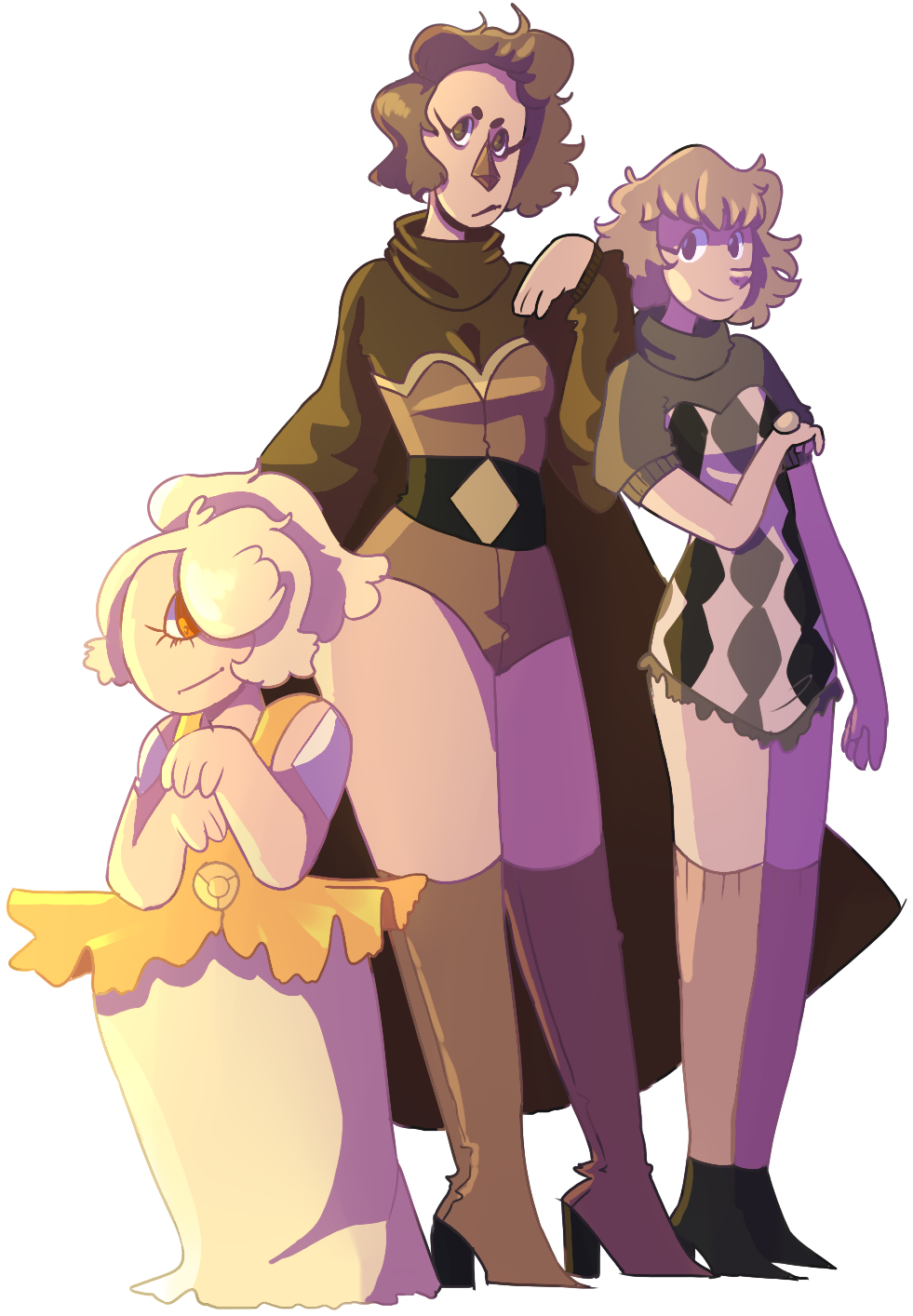 Pyrite and her assistants (gemsonas)