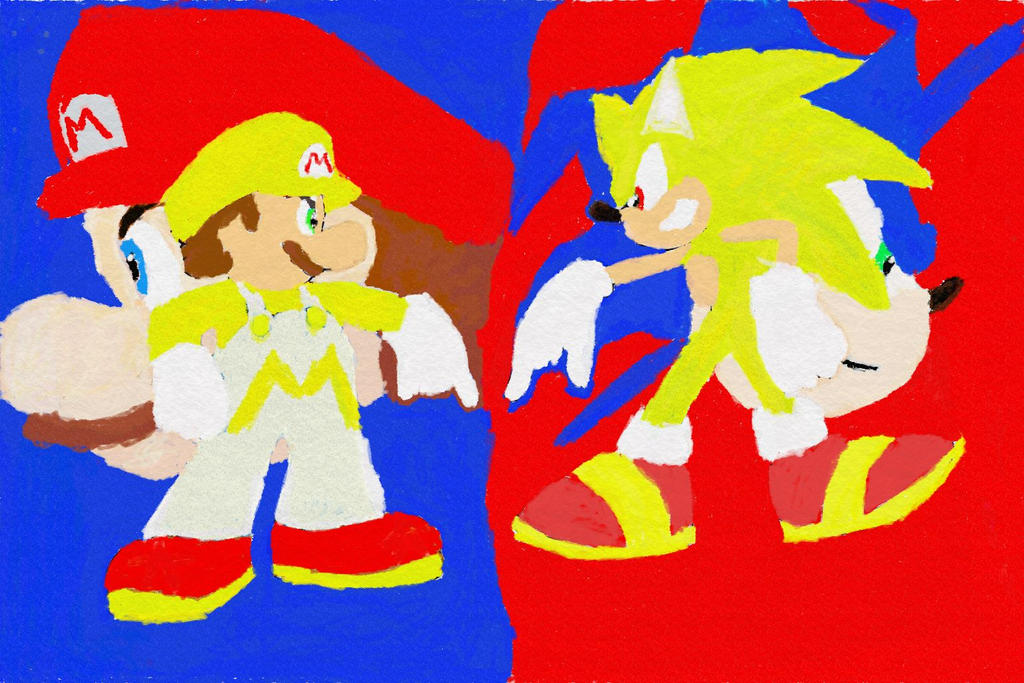 Super Mario vs. Super Sonic by AMBreezyX on DeviantArt
