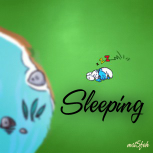 Sleeping ,.