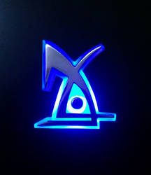 Deus Ex LED badge