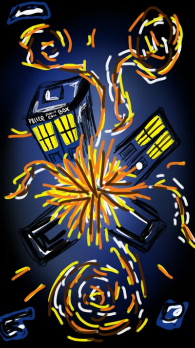 Exploding Tardis by val0510 on DeviantArt